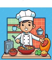 Young Chef practice evening at Strathearn Community Campus